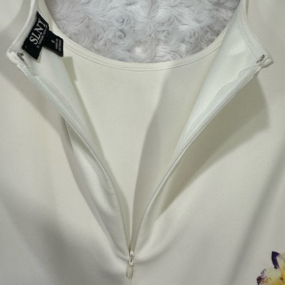 SLNY Woman’s Sleeveless Multicolor Midi Floral Print Dress - Picture 9 of 12